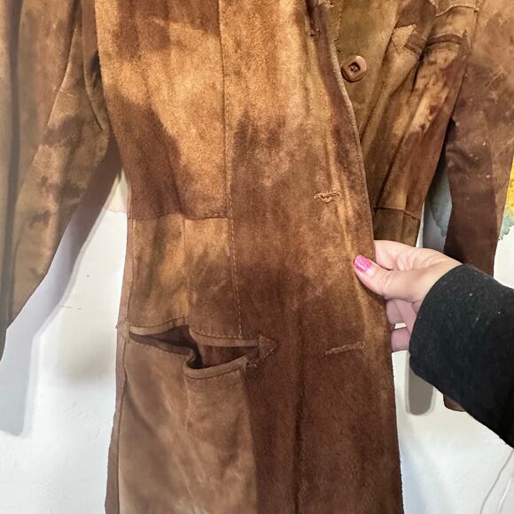 Juan Sebastian Vintage Leather Suede Jacket Blazer Coat Womans Patch Work 11/12 - Picture 3 of 6